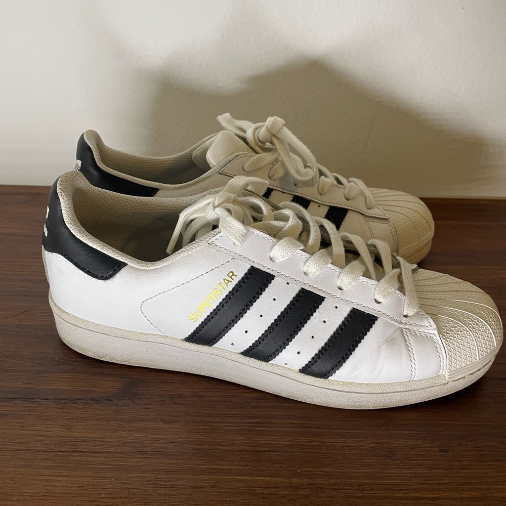 Adidas Superstar White and Black Sneakers
